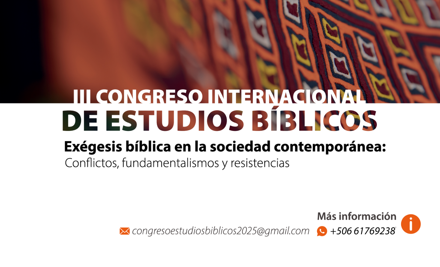 III Congreso Internacional de Estudios Bíblicos: Información actualizada